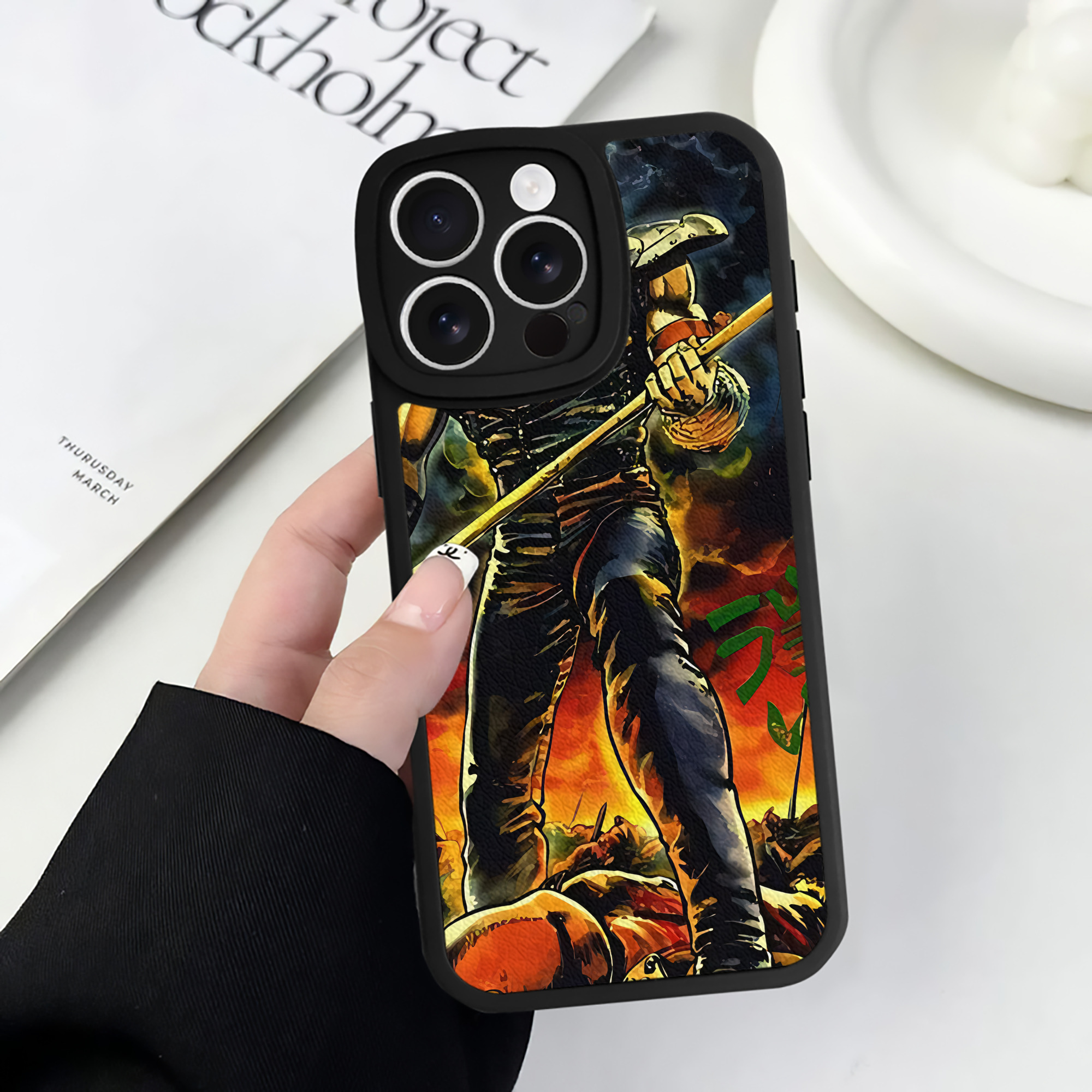 （画像用） 北斗の拳 Fist of the North Star 【iPhone 16シリーズ対応】シリコンスマホケース（レザー調） 材質：シリコン
